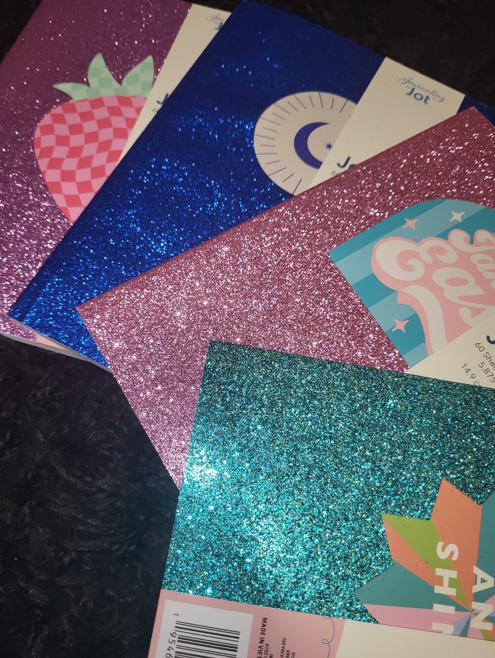 Glitter Journal Notebook - Teal, Pink Or Blue (Choose 1) - Picture 8 of 8